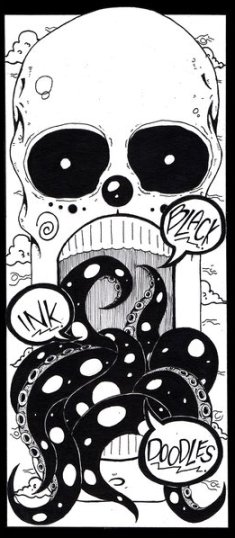 Black ink drawing